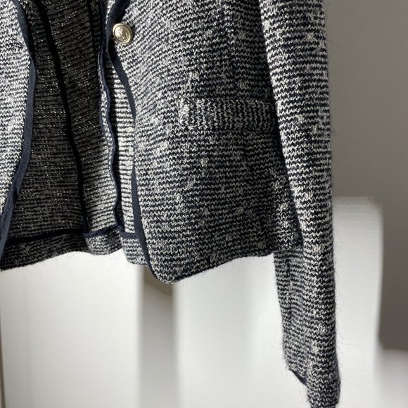 Massimo Dutti Short Pattern Boucle Jacket - M - Picture 4 of 6